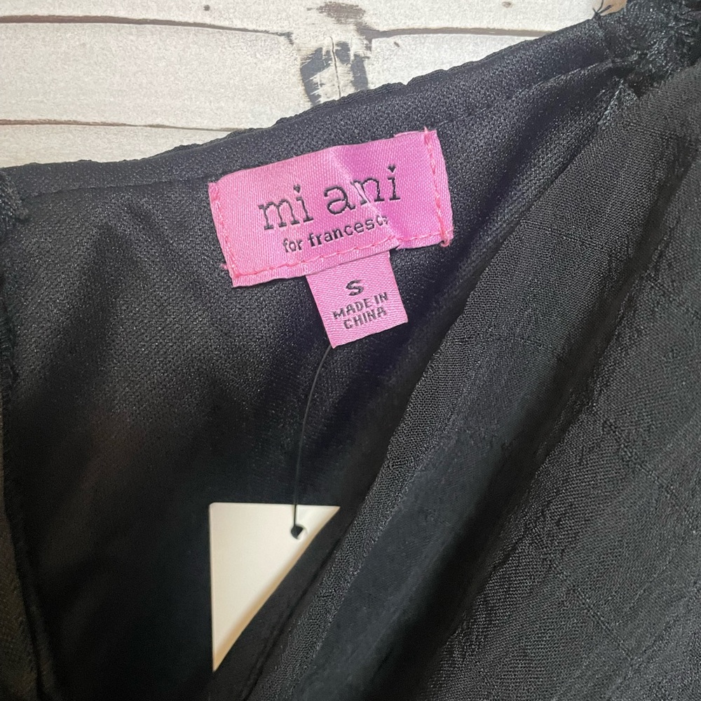 mi ami for Francesca’s Black Ruffle Dress, Size Small - Picture 5 of 9